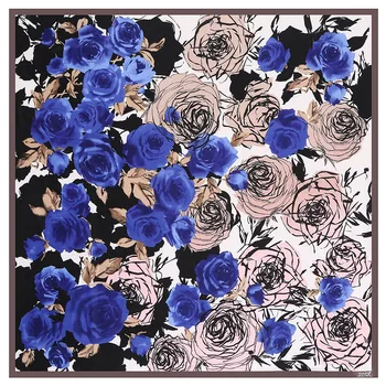 

New Scarf For Ladies Fashion Women Scarf Luxury Brand Hijab Silk Satin Shawl Scarfs Lily Foulard Square Head Scarves Wra