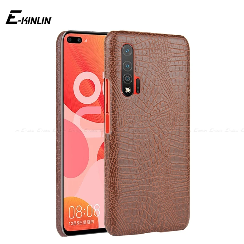 Пластиковый чехол с крокодиловым узором для Huawei Nova 7 SE 7i 6 5G 5Z 5T 5i 5 Pro 4 4e 3 3i 3e 2i 2 Lite Plus