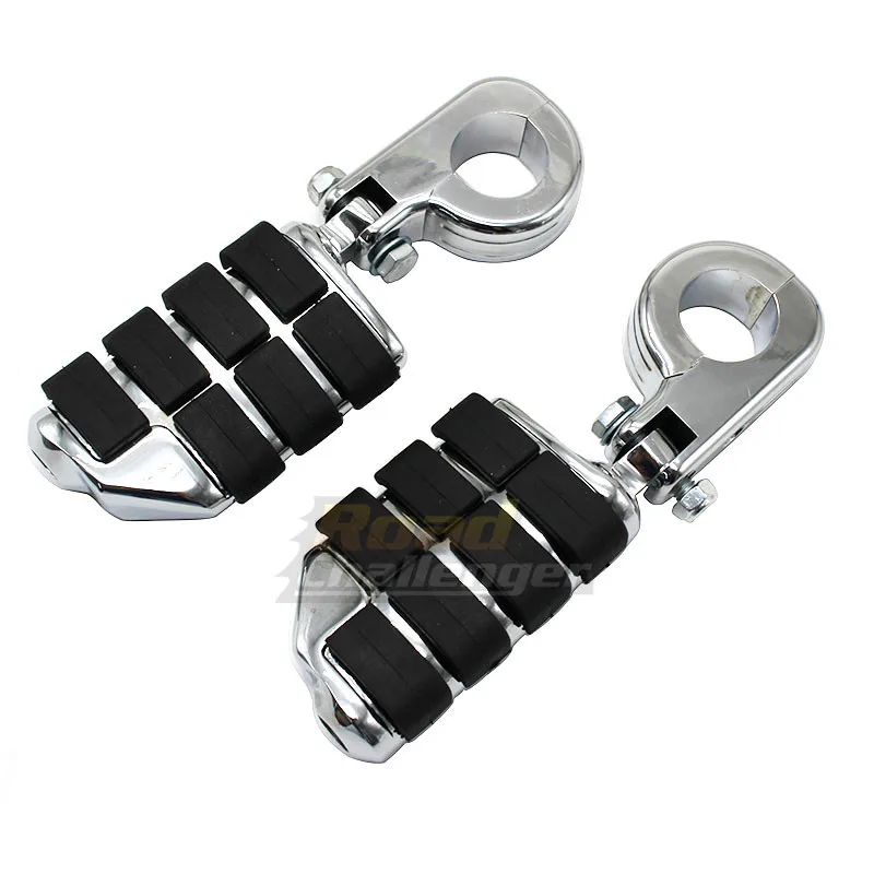 Хромированные подножки для ног мотоцикла с креплением 1,2" 32 мм для Harley Sportster Softail Suzuki Yamaha Honda GL1500