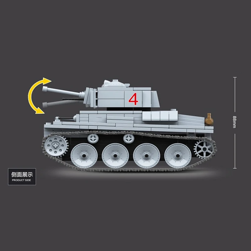 WW2 военный LT 38 немецкий легкий танк солдат оружие строительные блоки Военный