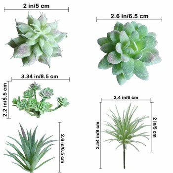 

11xArtificial Succulents Plant Fake Cactus Home Garden Office Miniature Decor