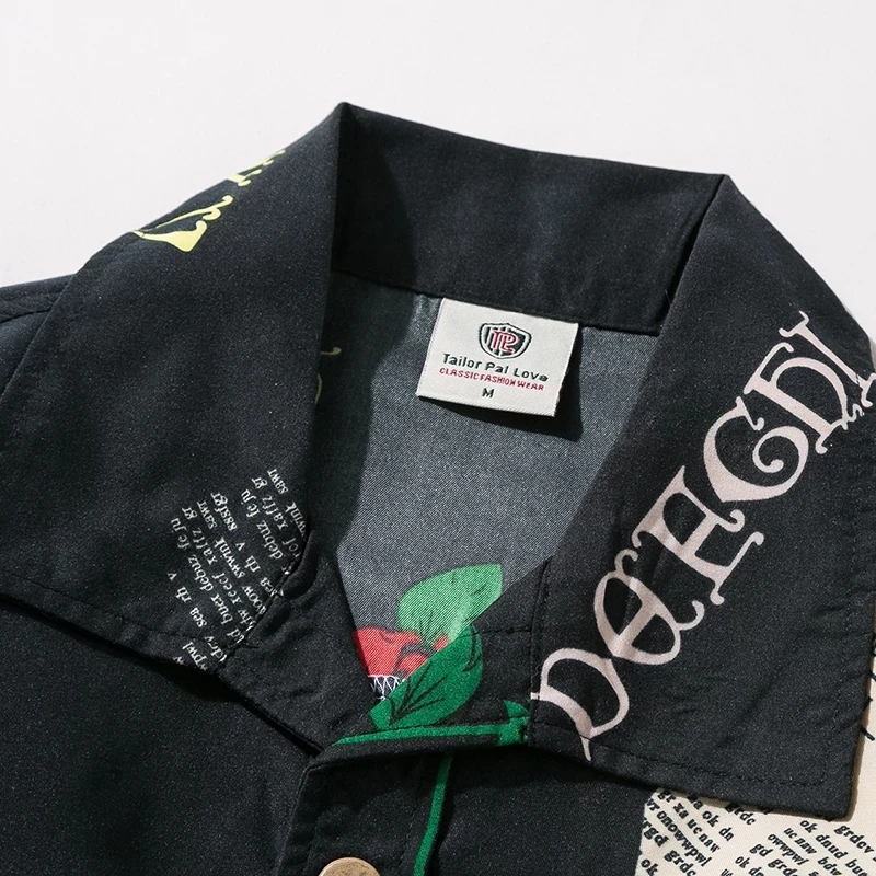 Tailor Pal Love Men Hawaiian Style Shirts suitable for Summer Beach Casual wading surfing sports Loose and comfortable Clothing