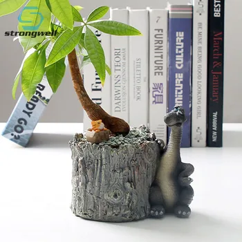 

Strongwell Fairy Garden Decoration Flower Pot Succulent Planter Creative Dinosaur Ornaments Home Decoration Flowerpots Artware