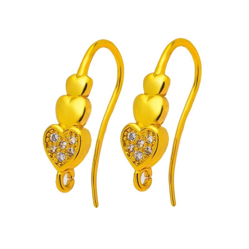 Peixin Luxus Zirkonia Ohrringe Haken Zubehör Roségold Messing Damen Ohrhänger DIY Schmuckherstellung Charm – Detail 7