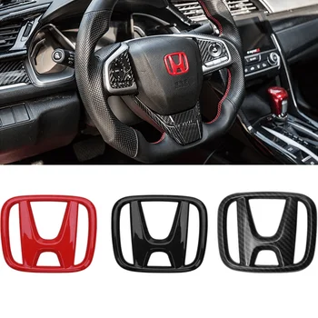 

50*40mm ABS Car Steering Wheel Center Emblem Sticker Accessories for Honda Accord Odyssey CRV Pilot Civic City Insight Inspire