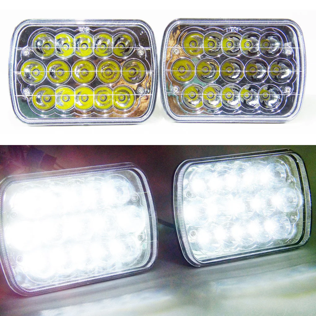 1 пара 6 "x 7" светодиодный фонарь 45 Вт Водонепроницаемый Дневной ходовой свет автомобиль грузовик дальнего света ближнего света DRL