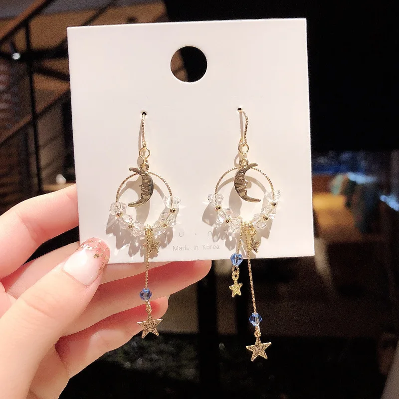 Серьги с кристаллами и жемчугом S925 Серебряная игла женские серьги винтажные длинные серьги-кисточки модные ювелирные изделия - Окраска металла: ED-D30