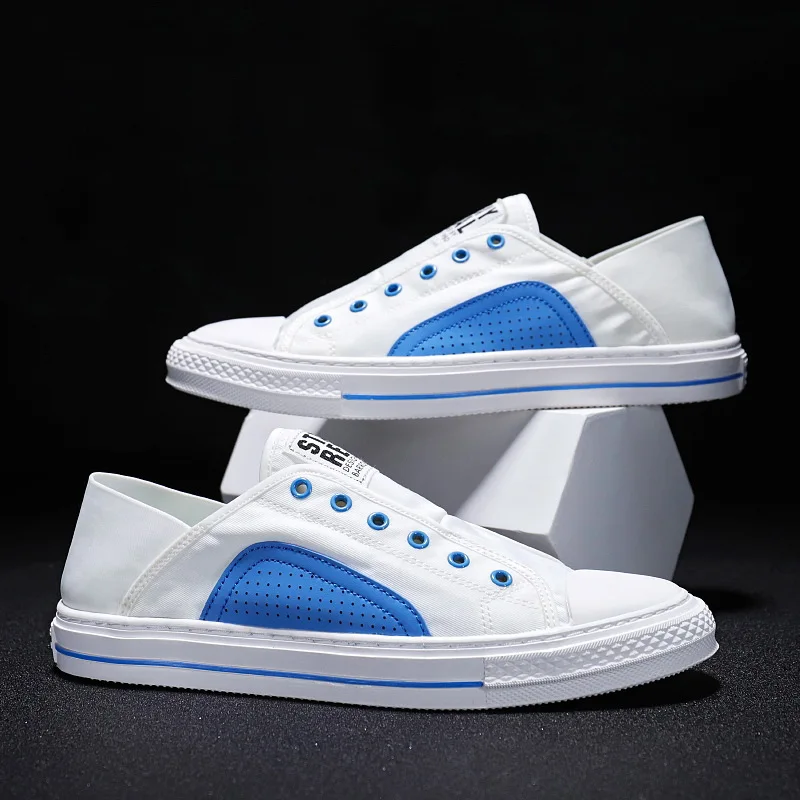 

2019 Summer Lazy Foot Covering Canvas Shoes New Style Breathable Casual Online Celebrity Double Purpose Skateboard MEN'S SHOES V