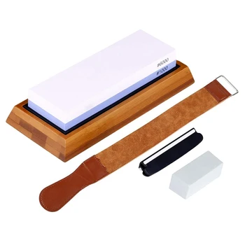 

Whetstone 1000 6000-Knife Sharpening Stone - Best Knife Sharpening Kit with Angle Guide,Flattening Stone & Leather Strop