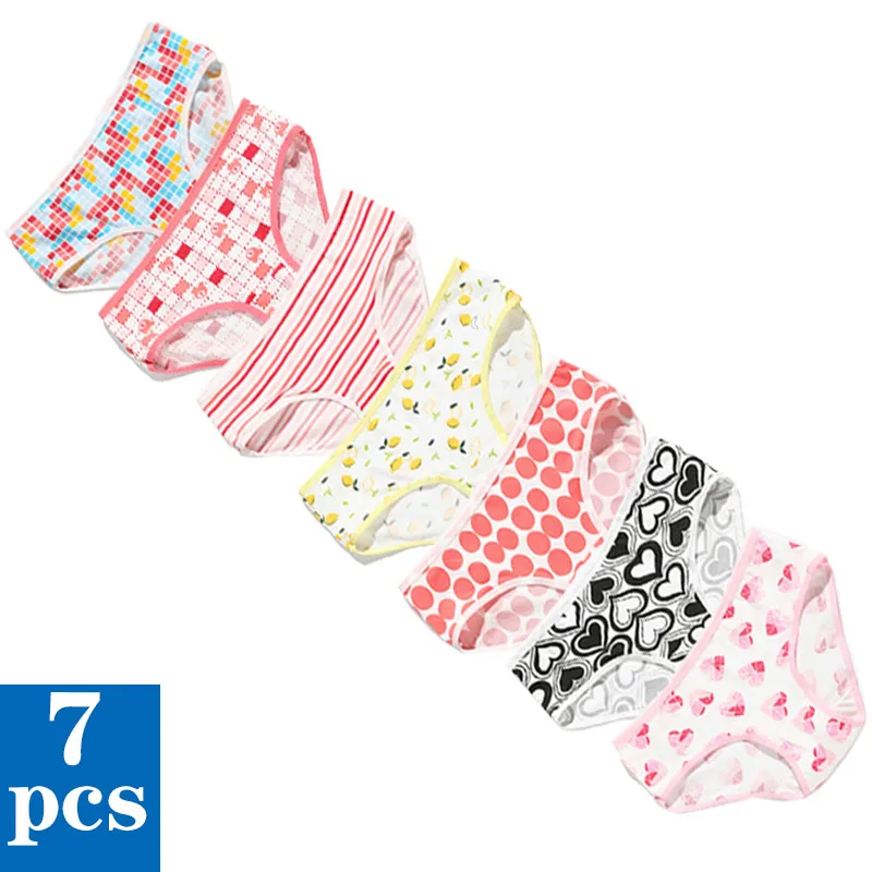  7 шт./комплект, женские трусы с принтом 