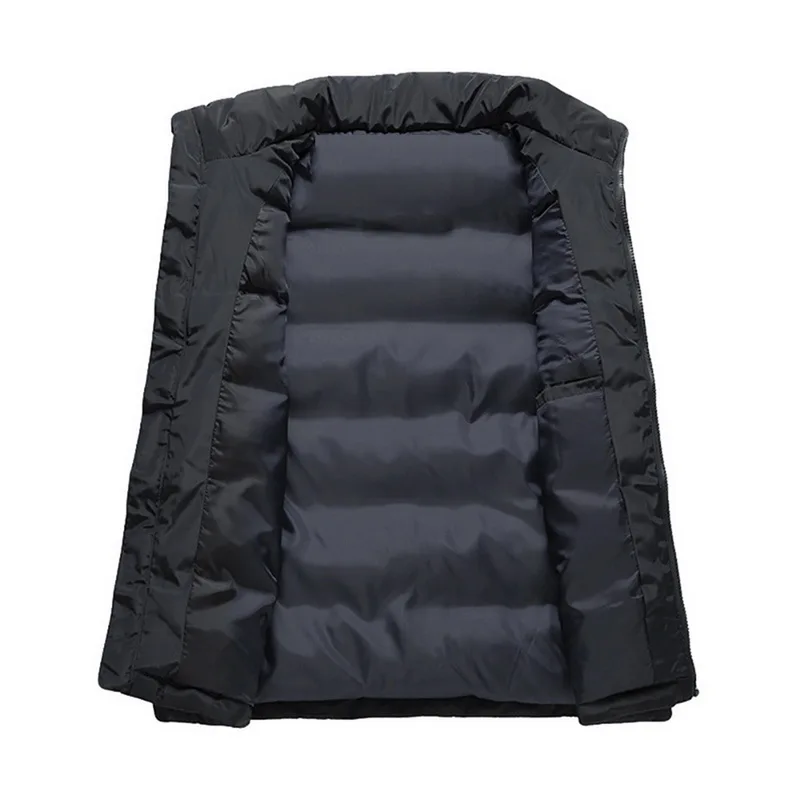 Жилет размера плюс 6XL, мужской зимний теплый Chalecos Para Hombre, Повседневная парка на молнии без рукавов, волнистый жилет Homme, Короткий Мужской жилет, куртка