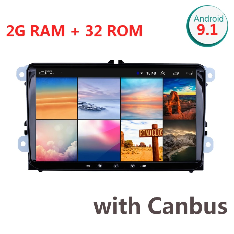 Автомагнитола 2 + 32 ГБ Android 9 1 для VW/Volkswagen/Golf/Polo/Tiguan/Passat/b7/b6/SEAT/leon/Skoda/Octavia GPS