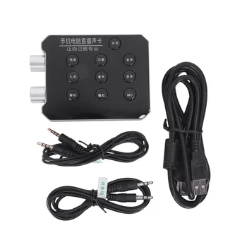 

K9 Mobile Phone Usb Headset Sound Card Micro-phone Webcast Entertainment Streamer Sound Card For Broadcast Live Phone Computer