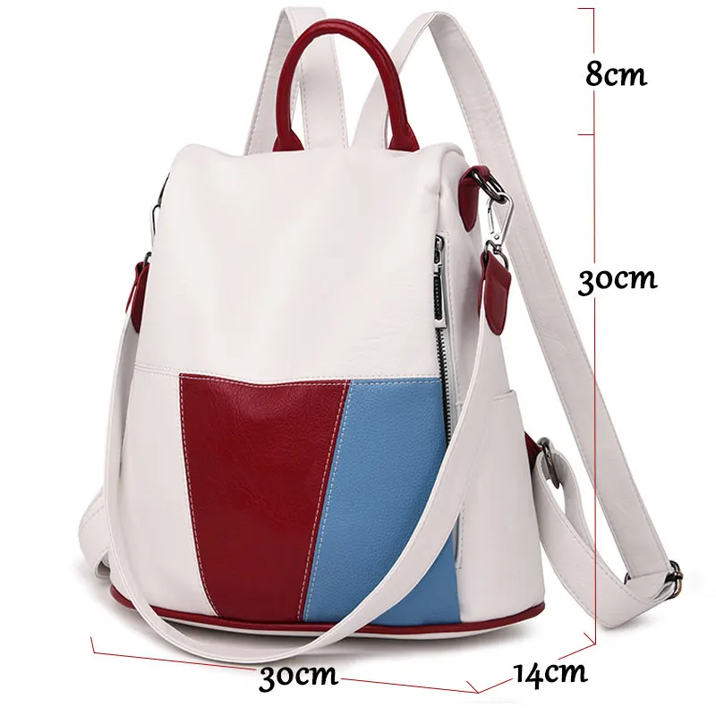 Высококачественный кожаный женский рюкзак большой емкости школьные сумки для девочек-подростков mochila модный школьный рюкзак для женщин