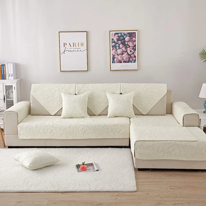 

Batch Washing Cotton Quilted Sofa Cushion Four Seasons Universal Double-Sided Living Room Combination Sofa Cover Cover Towel
