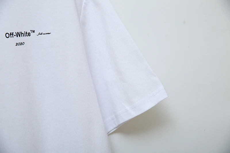 19ss Off-White OW line Dot arrow для мужчин и женщин, унисекс, модные модели для влюбленных пар, хлопковая Повседневная футболка с круглым вырезом и коротким рукавом