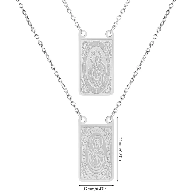 Holy Gold Rosary Necklace Scapulars 