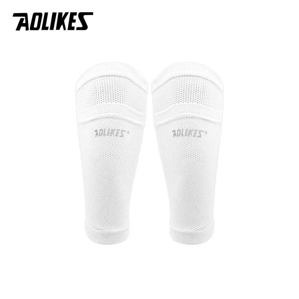 White AOLIKES 1 пара футбольные Защитные носки щитки с карманом для Футбольные Щитки на голень наколенник поддержка взрослых поддержка икр носок - Цвет: White