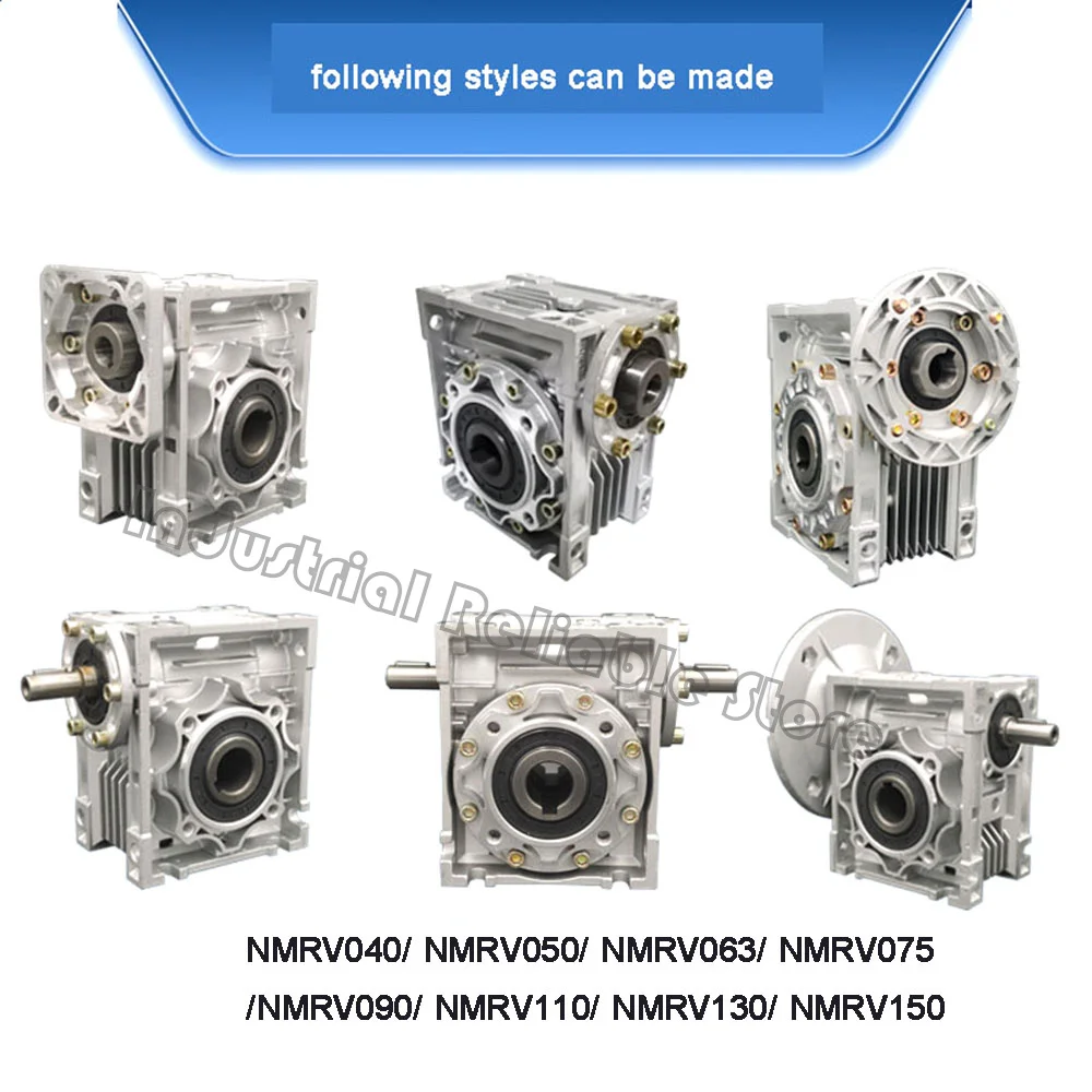 NMRV030 57mm Worm gear reducer Reduction ratio 30:1 for NEMA23 stepper motor 9mm 11mm input shaft diameter 14mm output shaft
