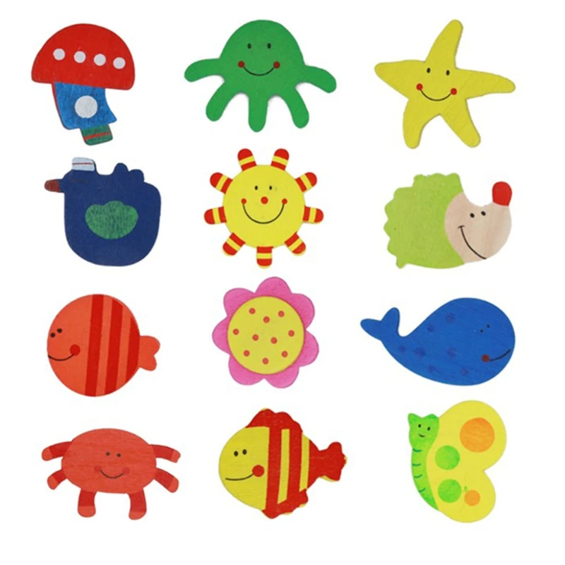 12 Pcs/lot Kitchen Fridge Sticker Wooden Animal Shape Cartoon Fridge Magnets Kids Blackboard Writing Board Magnets Home Decors 12 Pcs/lot Kitchen Fridge Sticker Wooden Animal Shape Cartoon Fridge Magnets Kids Blackboard Writing Board Magnets Home Decors