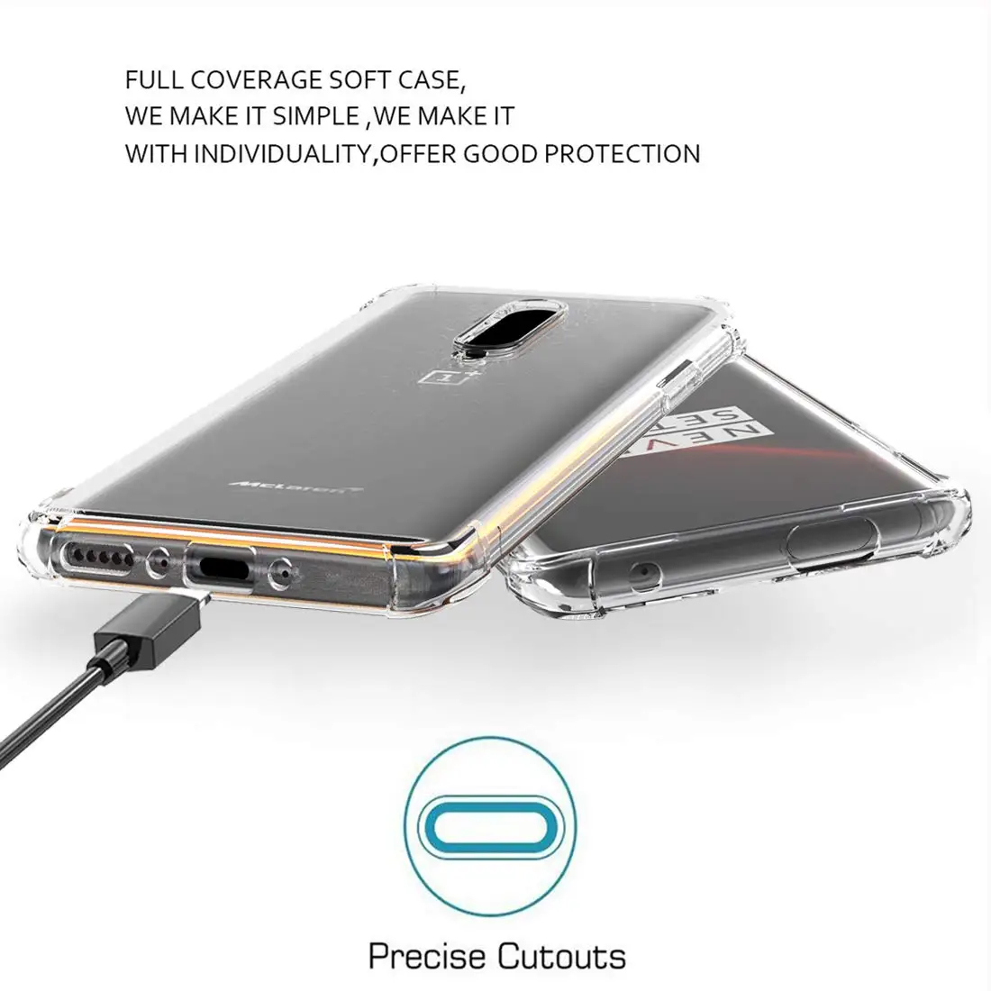 For OnePlus Nord 8T + 5G 8 Pro 7 6T 5T TPU Cases Soft Transparent Crystal Phone Cover For OnePlus 7T Pro Anti Drop Slim tpu Case