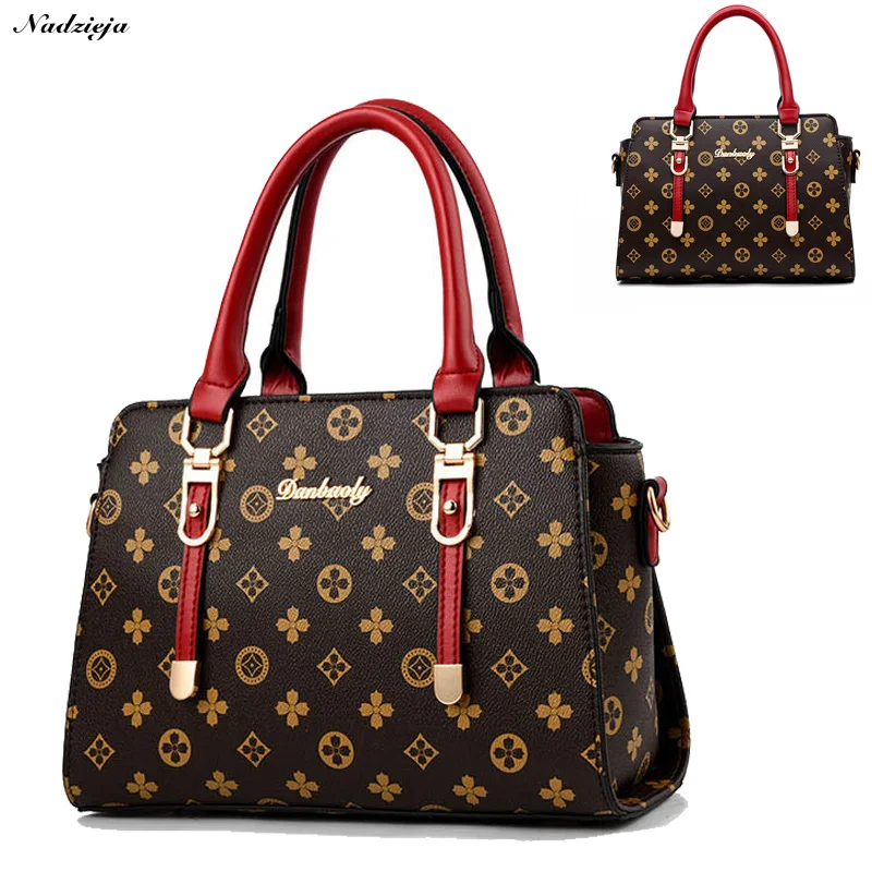 

Fashion New Style Feminina Pu Leather Printed Handbags Tote Bags Crossbody Top-handle Shoulder Messenger Large Capacity Bag