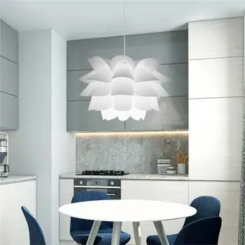 

DIY Puzzle Light AC110-240V Ceiling Beautiful Ceiling Chandelier Lotus Chandelier PVC Modern Lamp Lampshade Nordic Living Room