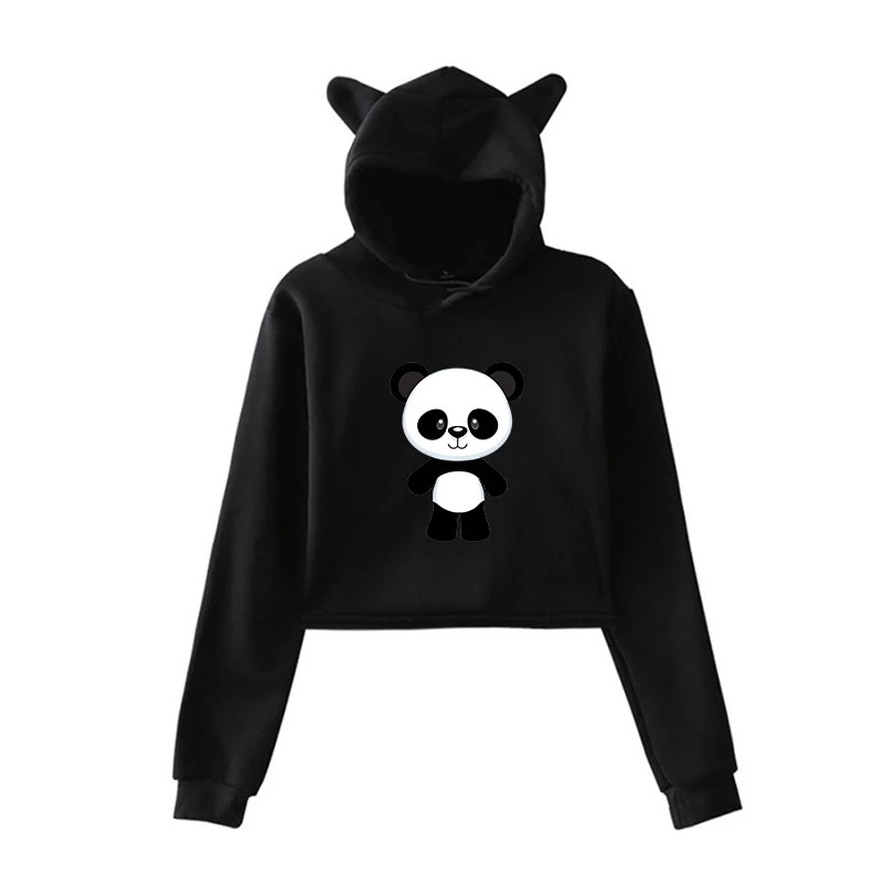 Kawaii/толстовки Харадзюку с пандой; женская розовая одежда; уличная одежда; толстовки в стиле хип-хоп; Одежда для девочек; зимние топы с длинными рукавами - Цвет: 19