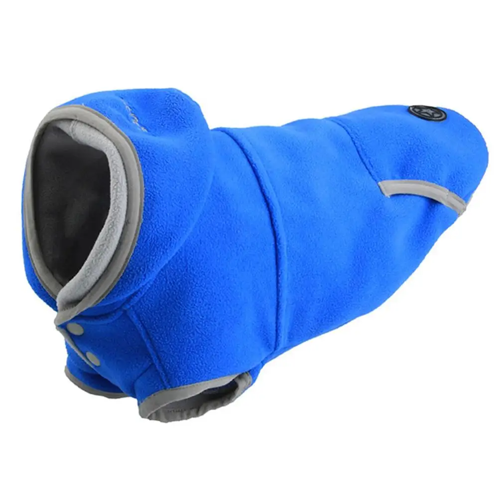 Royal blue Повседневная одежда для собак средних и больших собак флисовые толстовки свитер Одежда для домашних животных Толстовка для больших собак - Color: Royal blue