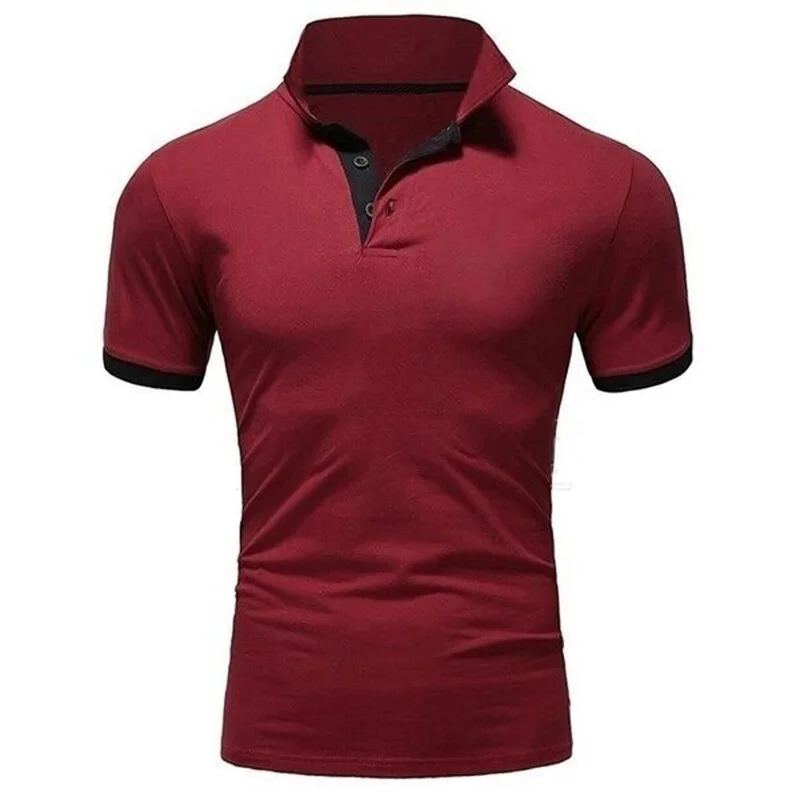 2019 Summer New Polo Shirts Men Short Sleeve Polo shirts Pure Color Tops Men Fashion Casual Clothes Breathable quick dry S-2XL