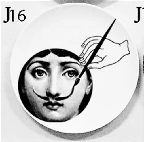 " 7" " Мода Fornasetti Тарелка декоративная подвесная тарелка домашнее украшение Настенная посуда керамический Декор Европейское настенное блюдо - Цвет: 16