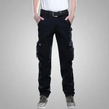

Men's multi-pocket overalls new casual pants trousers