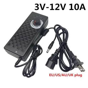 

Adjustable 3V-12V 10A universal power adapter AC to DC 3V 4V 5V 6V 7V 8V 9V 10V 11V 12V volt adapter power supply adaptador