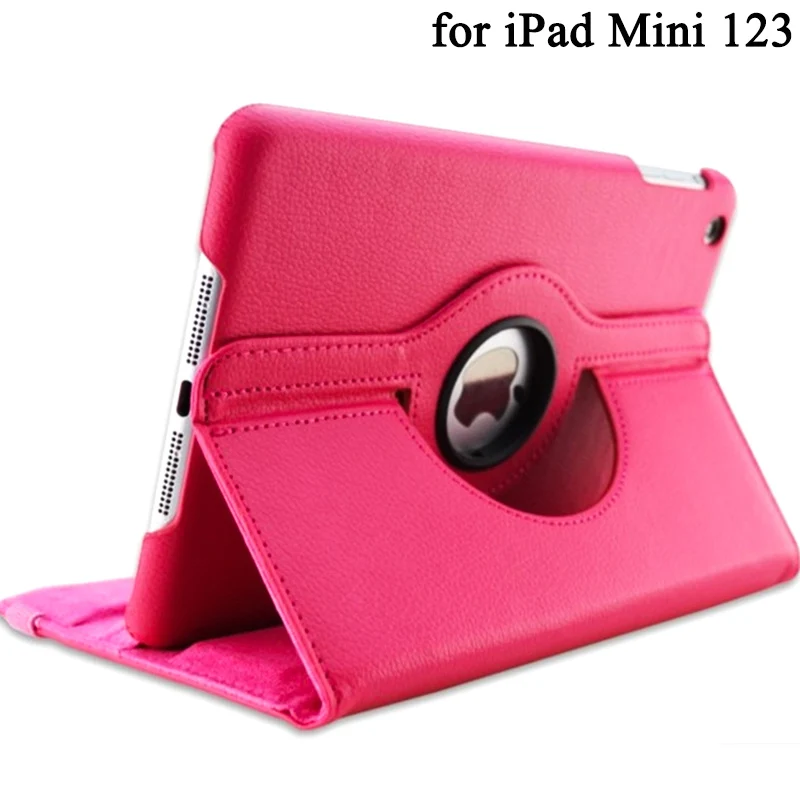 rose for mini 1 2 3 Для Ipad Mini 1 2 3 Чехол, вращающийся на 360 градусов, флип-чехол из искусственной кожи, для Ipad Mini 1 2 3 Чехол-подставка, умный чехол для планшета s Sleep Wake - Цвет: rose for mini 1 2 3