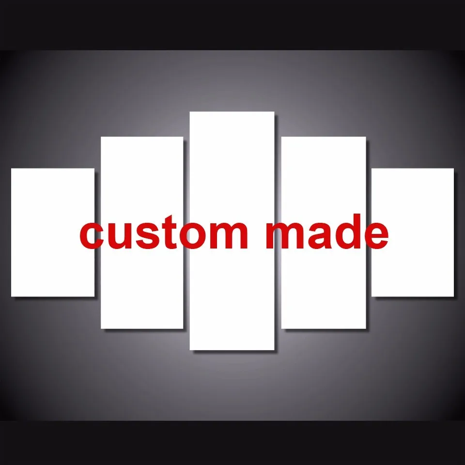 

custom print painting custom made canvas picture frame 5 Panel Modular art wall home decoration for living room