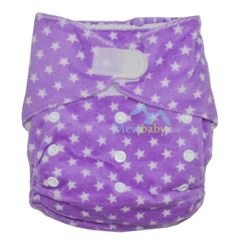 

AIO Baby Diapers Nappy for Newborn to Toddle Minky Reusable Diaper With 1pc 3-Layer Microfiber Insert GR34