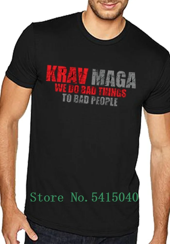 2019 Comics Hot Sale Krav Maga Tri Blend Shirt Krav Maga Shirt Bad Things T ShirtTShirts