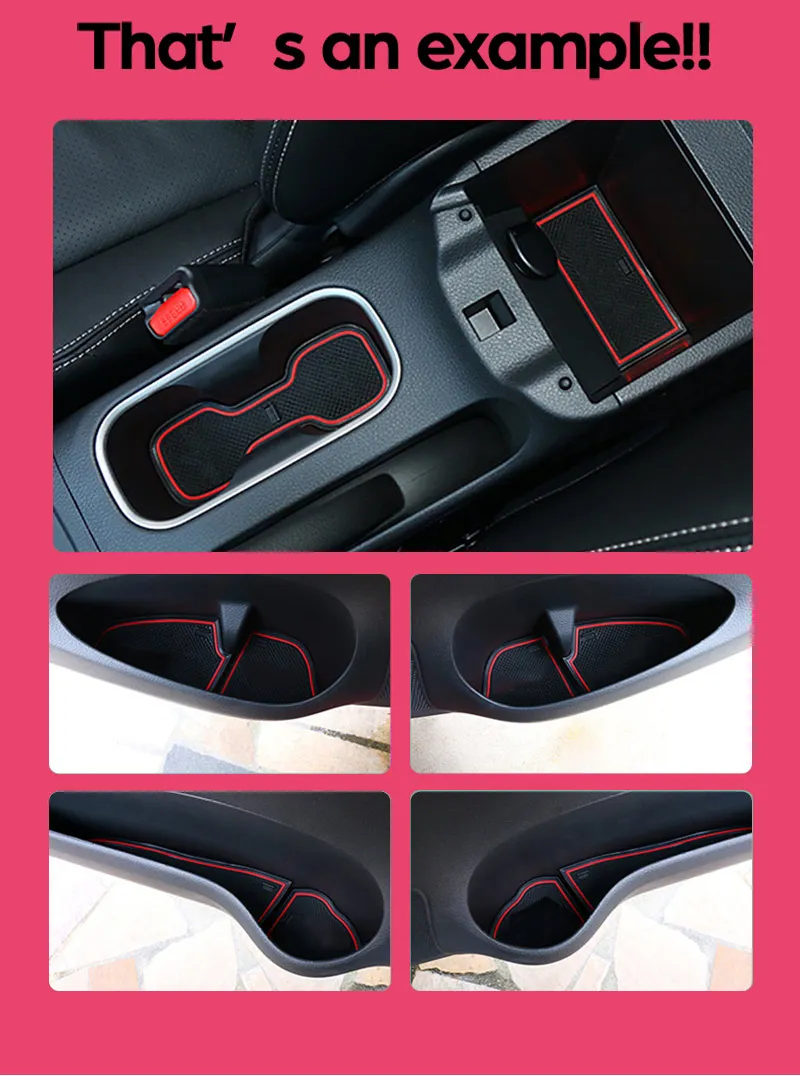 YXSMQC Anti Slip Mat S Linie Logo Gate Slot Coaster Anti Schmutzige Tür Groove Mat Auto Innenausstattung Für Audi Q5 2009-2016 