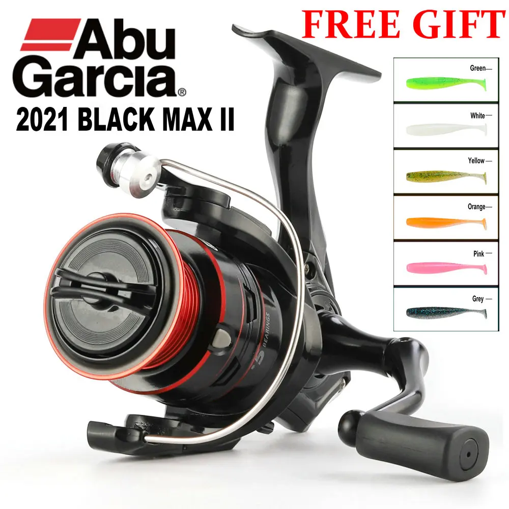 2021 New Original Abu Garcia Black Max II Spinning Fishing Reel 1000 2500  3000 5000 4+1bb Graphite Body Saltewater Fishing Reel