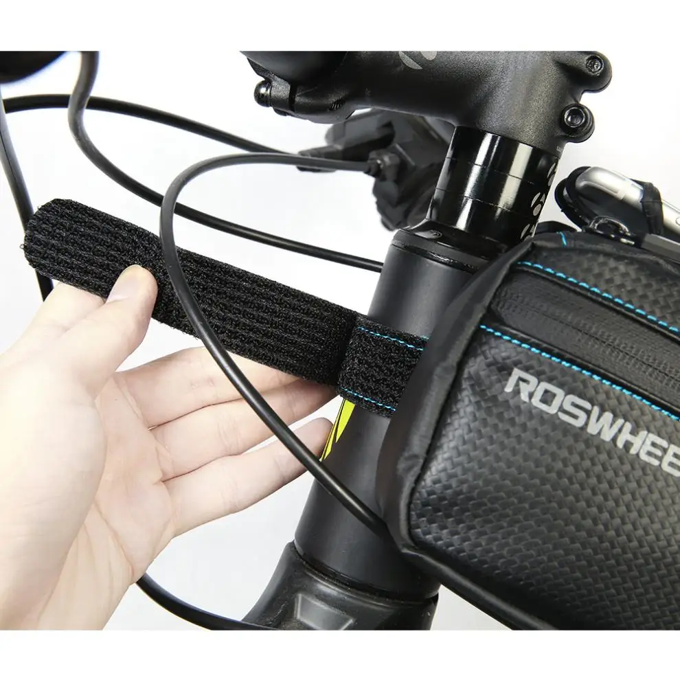 ROSWHEEL Waterproof Smart Phone Cycling Bag Touch Screen Bike Bicycle Top Frame Tube Bag PU leather Pouch 121273