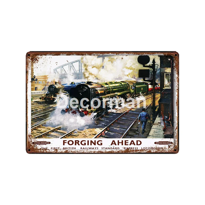 [DecorMan] Southern pathifi Chief Pin up Train etal Плакат на заказ роспись бар Бар Декор LT-2029