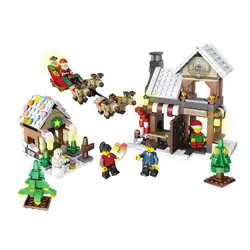 Рождественские серии 1003, 1595 шт, Обучающие строительные блоки, кирпичи, игрушки