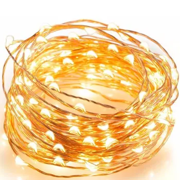 

Outdoor Solar Copper Wire Button Copper Wire Lamp String Bedroom Room Creative Light String Waterproof Decorative Light