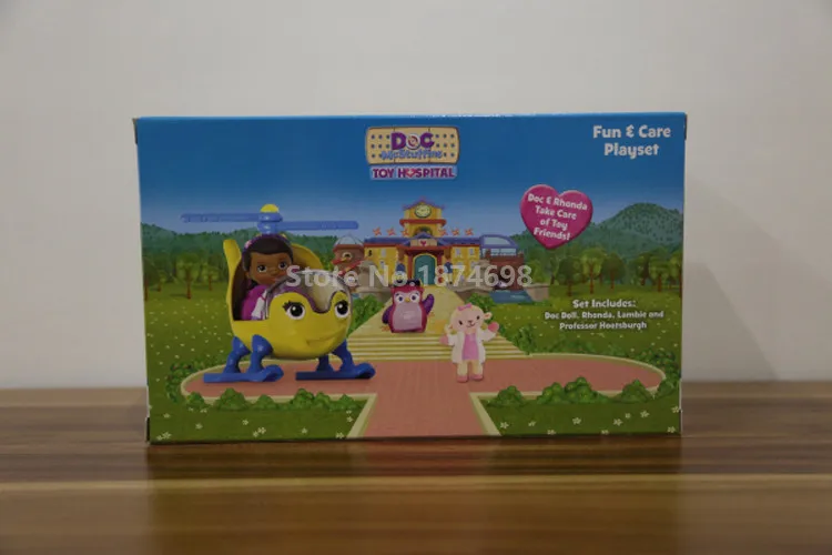 Doc McStuffins игрушка больница веселье и уход игровой набор Doc кукла Ронда вертолет Lambie и проф. Hootsbs фигурка совы игрушки подарки