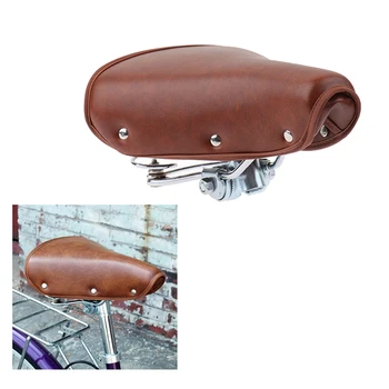 

1PC Vintage Retro Bicycle Bike Cycle PU Leather Saddle Seat Spring Comfortable Seat