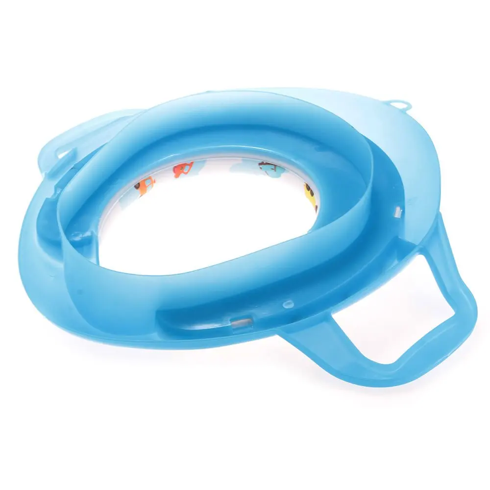 Bleu Siege Pot Reducteur de Toilette WC avec Poignee pour Bebe Enfant