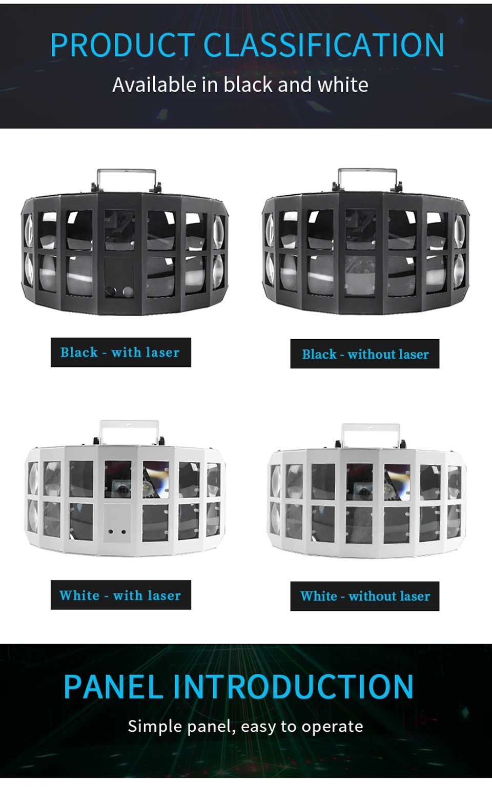 RGB Colorful Led Double-layer Butterfly Lights DMX Controller Stage Effect Light