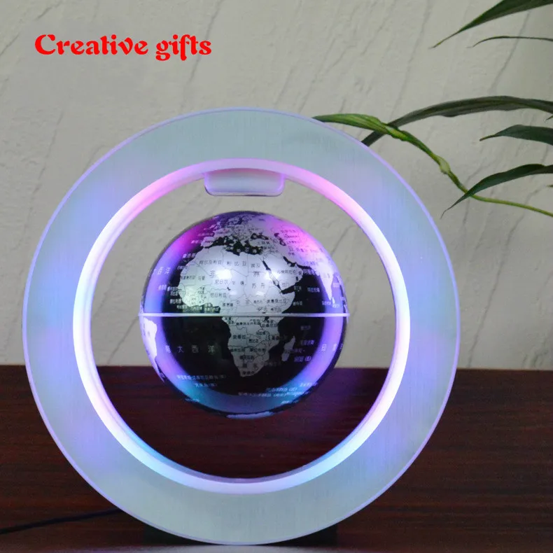 Магнитная левитация круг 4 &quotГлобус вращения светодиодный светильник подарок