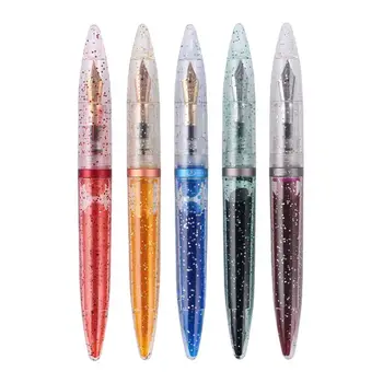 

0.38/0.5mm Transparent Fountain Pen Fine Nib Calligraphy Business Student School X6HB