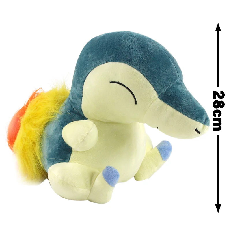 28 см новые Cyndaquil Плюшевые игрушки Мягкая кукла подарки на день рождения для детей - Цвет: 28cm